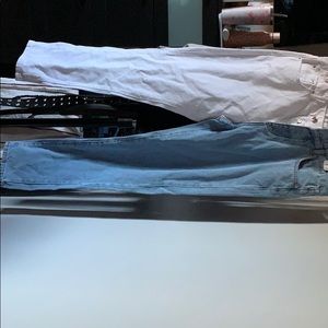 White/ Jean Pants